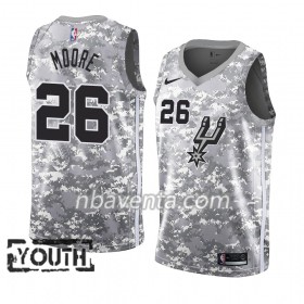 Camiseta Niños San Antonio Spurs Ben Moore 26 2018-19 Nike Gris Swingman